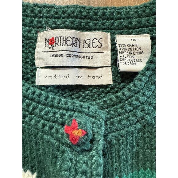 Vintage Signatures By Northern Isles Sweater School Teacher Farm Sweater S/M 14 - Picture 3 of 6